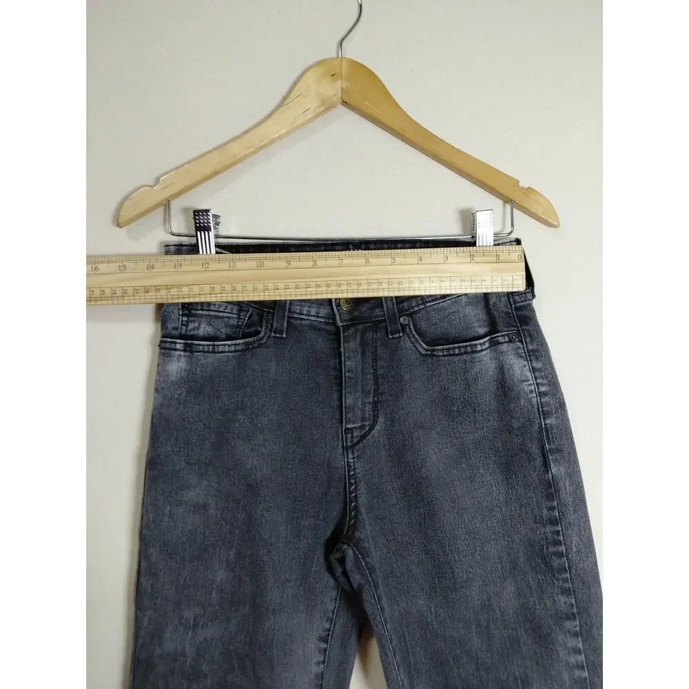 Levi's Mid-Rise Slim Cuffed Cotton Blend Gray Stretch Jeans Women Size 6